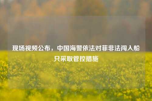 现场视频公布，中国海警依法对菲非法闯入船只采取管控措施  第1张