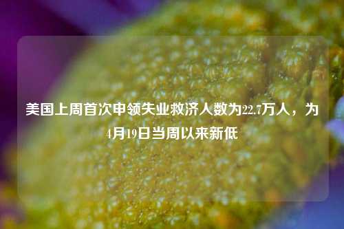 美国上周首次申领失业救济人数为22.7万人，为4月19日当周以来新低  第1张