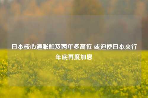 日本核心通胀触及两年多高位 或迫使日本央行年底再度加息  第1张