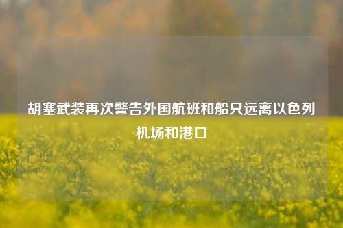 胡塞武装再次警告外国航班和船只远离以色列机场和港口  第1张