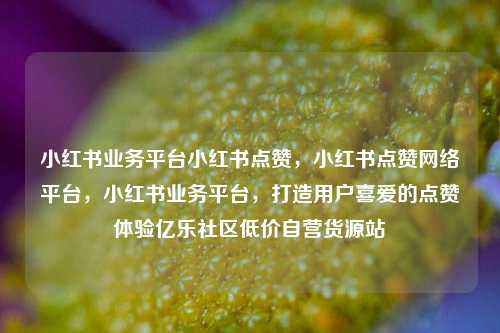 小红书业务平台小红书点赞	，小红书点赞网络平台，小红书业务平台，打造用户喜爱的点赞体验亿乐社区低价自营货源站  第1张