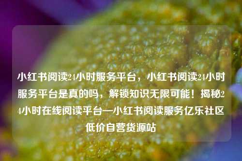 小红书阅读24小时服务平台，小红书阅读24小时服务平台是真的吗	，解锁知识无限可能！揭秘24小时在线阅读平台—小红书阅读服务亿乐社区低价自营货源站  第1张