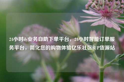 24小时dy业务自助下单平台	，24小时智能订单服务平台，简化您的购物体验亿乐社区SUP货源站  第1张