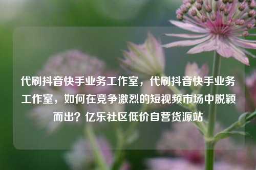 代刷抖音快手业务工作室，代刷抖音快手业务工作室，如何在竞争激烈的短视频市场中脱颖而出？亿乐社区低价自营货源站  第1张