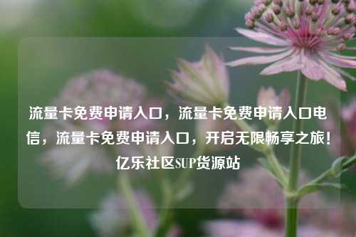 流量卡免费申请入口，流量卡免费申请入口电信，流量卡免费申请入口	，开启无限畅享之旅！亿乐社区SUP货源站  第1张